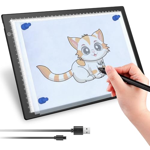 LED Tablette lumineuse Dessin légère Table lumineuse with Brightness Adjustable Lightbox pour Tattoo Sketch Architecture Calligraphie Craft