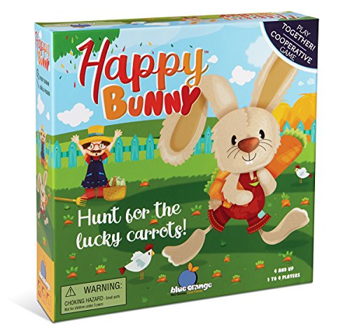 Book Cover Blue Orange Happy Bunny Cooperative Kids Game