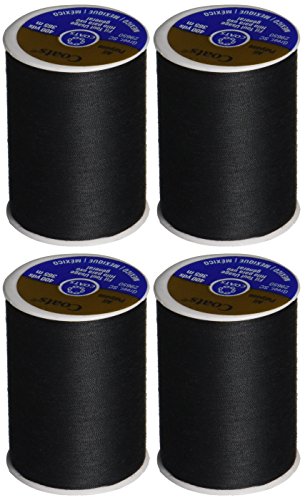 4-PACK - Dual Duty All-Purpose Thread 400yds Black 230a-2