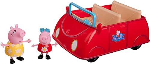 Peppa Pig Red Car Playset, 3 Pieces - Talking Car with Peppa & Mummy Pig Figures - Toy Gift for Kids - Ages 2+