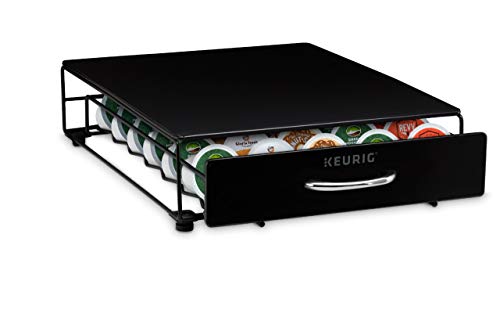 Book Cover Keurig Under Brewer Storage Drawer, Coffee Pod Storage, Holds Upto 35 Keurig K-Cup Pods, Black