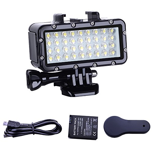 Book Cover Suptig Diving Light High Power Dimmable Waterproof LED Video Light Fill Night Light Diving Underwater Light Waterproof 147ft for Gopro Hero 11 Hero 10 Hero 9 Hero 8 Hero 7 Hero 5/6/5S/4/3+Action Cam