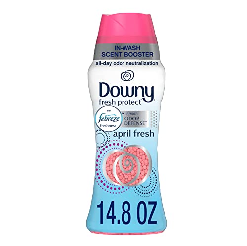 Book Cover Downy Fresh Protect with Febreze, In-Wash Scent Beads, April Fresh, 14.8 oz