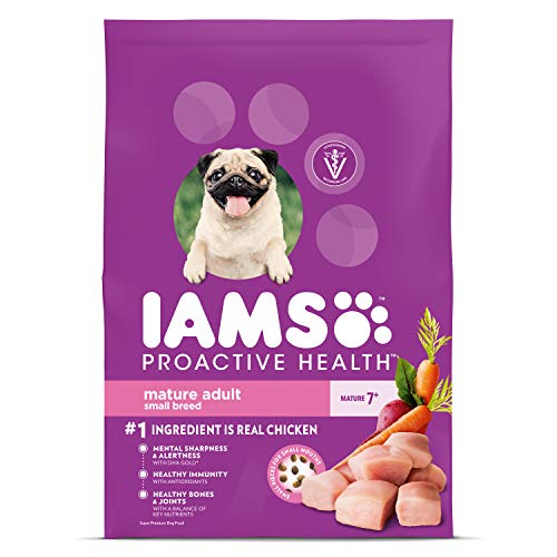 IAMS PROACTIVE HEALTH Small & Toy Breed Senior Dry Dog Food for Small Dogs with Real Chicken, 7 lb. Bag