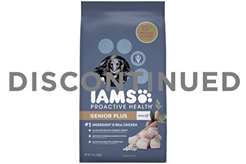 DISCONTINUED: IAMS ProActive Health Senior Plus Dry Dog Food for All Dogs â€“ Chicken, 7 Pound Bag