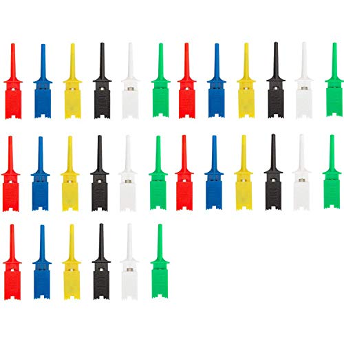 DIYhz 6 Colors Mini SMD Ic Test Hook Clip Grabbers Probe Jumper for Electronic Experiment 30Pcs