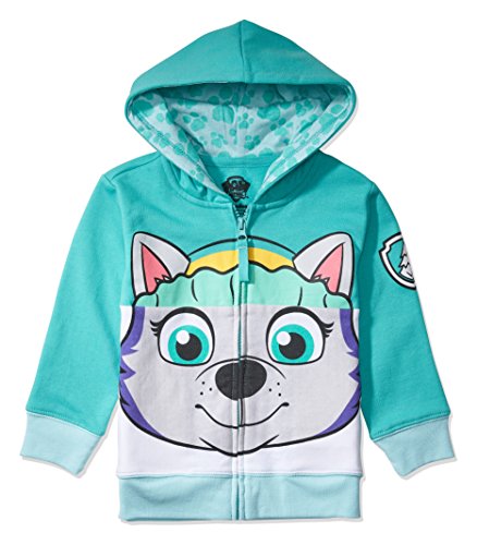 Nickelodeon Toddler Paw Patrol Character Big Face Costume Zip-up Hoodies (5T, Everest)