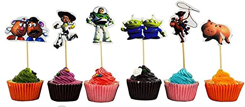 Book Cover Toy Story Themed Decorative Cupcake Toppers Party Pack for 24 Cupcakes