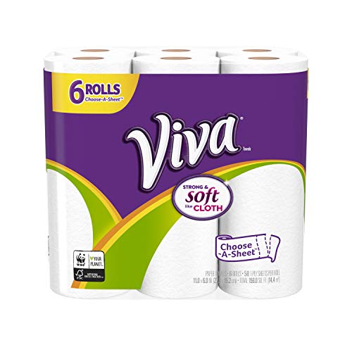 Book Cover VIVA Choose-A-Sheet* Paper Towels White 58 Sheets (Pack of 6)