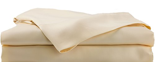 Hotel Sheets Direct Bamboo Bed Sheet Set 100% Rayon from Bamboo Sheet Set (King, Cream/Off-White)