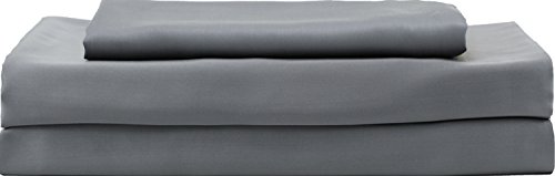 Book Cover Hotel Sheets Direct Bamboo Bed Sheet Set 100% Viscose from Bamboo Sheet Set (Split King, Dark Gray)