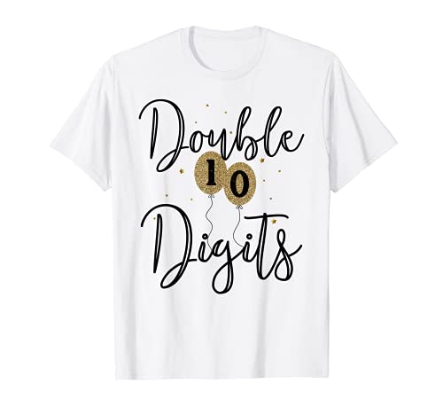 Book Cover Double Digits Birthday T Shirt | 10th Birthday Shirt Gift