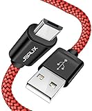 JSAUX Micro USB Cable Android, (2-Pack 6.6FT) Micro USB to USB A High Speed Sync Charger Nylon Braided Cord Compatible Samsung Galaxy S6 S7 Edge J7 Note 5,Kindle,LG,Xbox,PS4,Camera,Smartphones(Red)