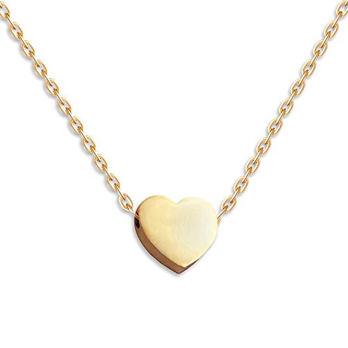 Stainless Steel Sliding Float Heart Shaped Charm Necklace