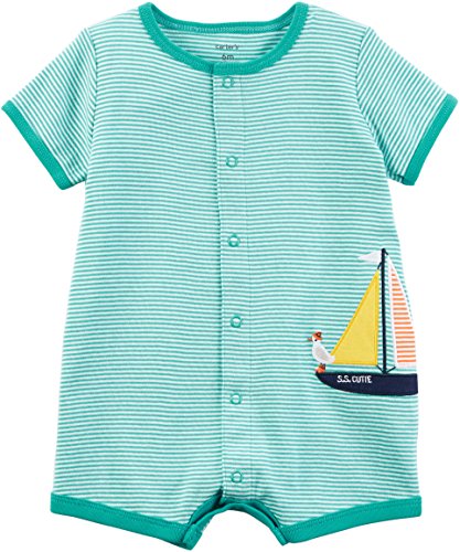 Carter's Baby Boys' 0M-24M Snap-up Romper Sailboat