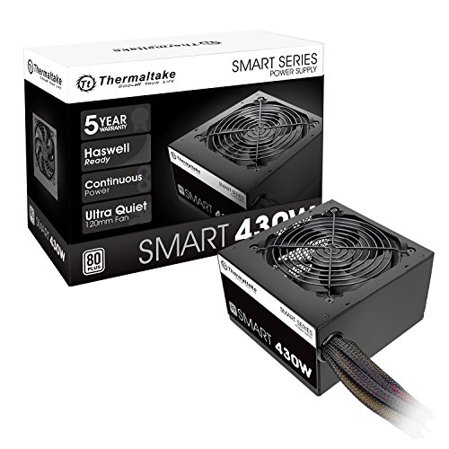 Book Cover Thermaltake Smart 430W 80+ Black Continuous Power ATX 12V V2.3/EPS 12V Active PFC Power Supply PS-SPD-0430NPCWUS-W