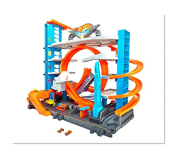 Hot Wheels City Garage Ultime, coffret de jeu pour petites voitures avec circuit et pistes, Jouet pour enfant, FTB69