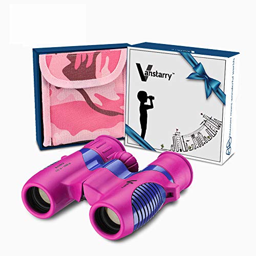 Vanstarry Binoculars for Kids 8x21 Water Proof High Resolution Real Optics for Bird Watching,Outdoor Play Toy,Birthday Gifts for Girls Party Favor