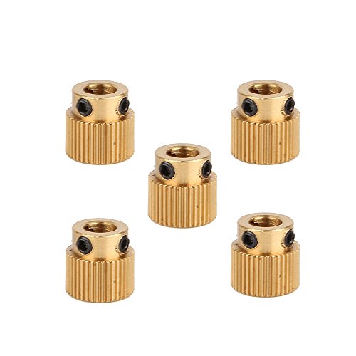 Creality 3D Printer Parts 5PCS Brass Extruder Wheel 40 Teeth Drive Gear for CR-10.CR-10S,S4,S5,Ender 3,Ender 3 Pro,Ender 3 V2