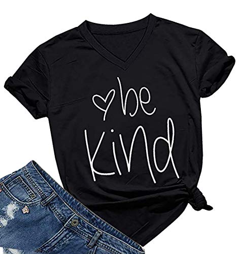 Womens Be Kind T Shirt Cute Graphic Blessed Shirt Funny Inspirational Teacher Short Sleeve Tees Tops