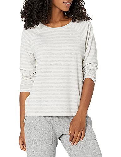 Mae Women's Loungewear Classic French Terry Raglan Long Sleeve Top