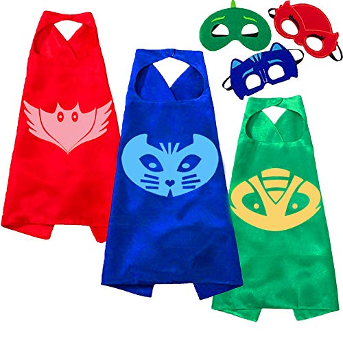 Book Cover NuGeriAZ Costumes and Dress up for Kids Halloween Capes and Masks Superhero Capes Kids Best GITS (3Pcs)
