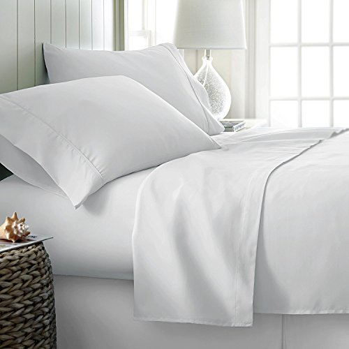 Book Cover 1000 Thread Count 100% Long Staple Egyptian Pure Cotton â€“ Sateen Weave, Set of 2 Queen Silky Soft & Smooth White Pillow Cases