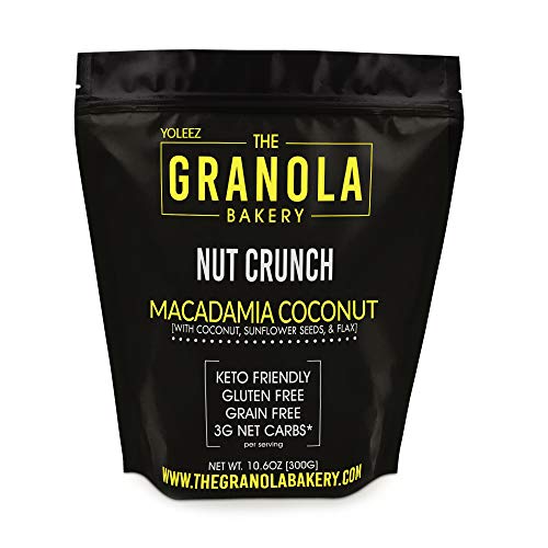 Book Cover Granola Bakery - Keto Candied Macadamia Nuts - 2g Net Carb, 10.6Oz Bag - Paleo Low Carb Fat Bomb Nut Snack - Roasted Lightly Salted, Diabetic Friendly, Low Carb Dessert
