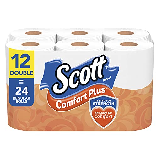 Book Cover Scott ComfortPlus Toilet Paper, 12 Double Rolls = 24 Regular Rolls, 231 Sheets Per Roll