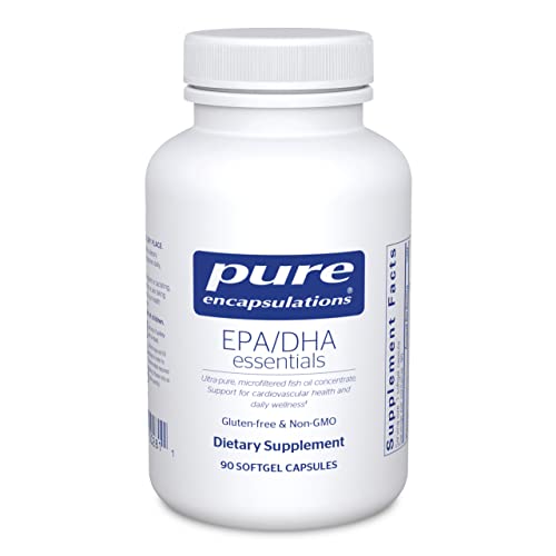 Book Cover Pure Encapsulations EPA/DHA Essentials | Fish Oil Concentrate Supplement to Support Cardiovascular Health* | 90 Softgel Capsules