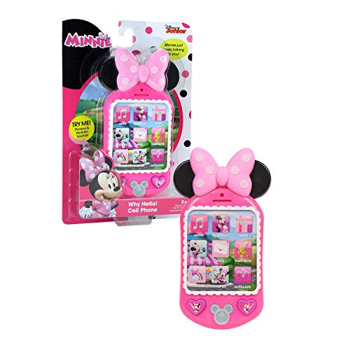 Book Cover Minnie Bow-Tique Why Hello Pretend Play Cell Phone, Lights and Sounds, Kids Toys for Ages 3 Up, Gifts and Presents by Just Play