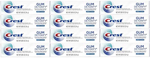 Book Cover Crest Gum Detoxify Toothpaste, Deep Clean, Travel Size, 0.85 oz (24g) - Pack of 12