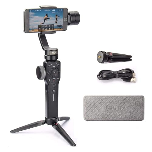 Zhiyun Smooth 4 3-Axis Handheld Gimbal Stabilizer YouTube Video Vlog Tripod for iPhone 11 Pro Xs Max Xr X 8 Plus 7 6 SE Android Smartphone Samsung Galaxy Note10 S10 S9 S8 S7 Q2 Smooth-Q 2019 New Black