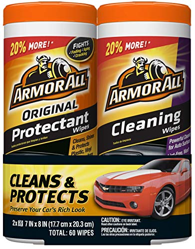 Book Cover Armor All 18779 Protectant Wipes 30 Count/ Cleaning Wipes 30 Count - 2 Pack Wipes,, 2 Pack