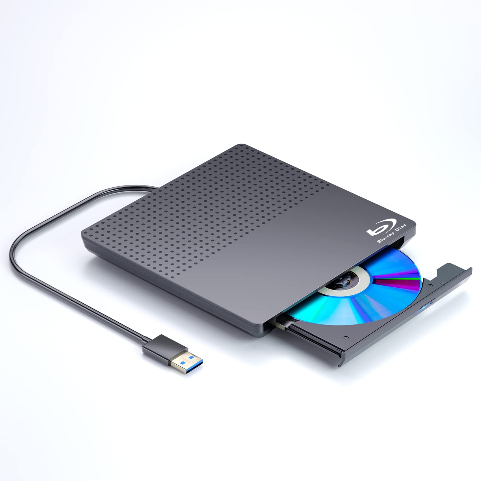 External cd dvd Drive High-Speed USB 3.0 Portable DVD-RW Drive Slim DVD/CD Rom Rewriter Burner Writer High-Speed Data Transfer for Macbook windows7/8/10/XP/Vista/ME / 2000 / XP / Vista