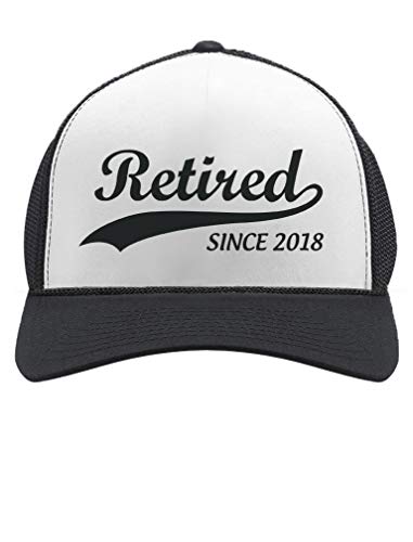 Retired Since 2018 - Cool Retirement Gift Idea Retiring Trucker Hat Mesh Cap