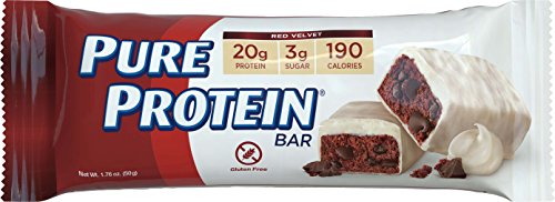 Book Cover Pure Protein Bars, Gluten Free, Red Velvet, 1.76 oz, 6 Count