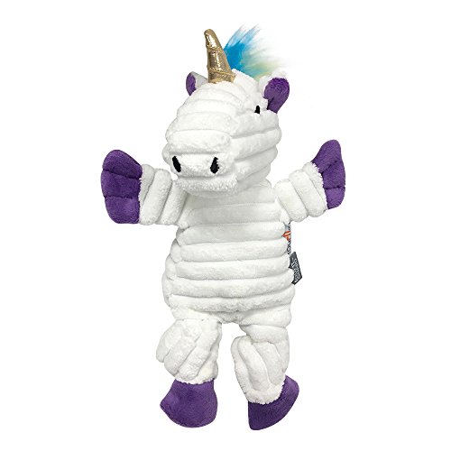 FOUFIT 85662 Rainbow Bright Knotted Toy for Dogs, Unicorn, Small, 10"