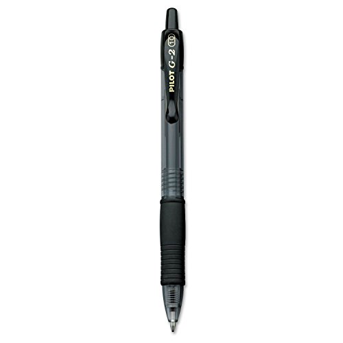 Book Cover Pilot G2 Retractable Premium Gel Ink Roller Ball Pens, Bold Pt, 24 Pack, Black