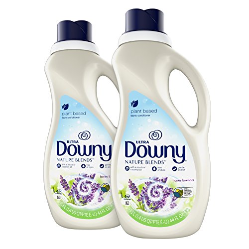 Book Cover Downy Nature Blends Liquid Fabric Conditioner & Softener, Honey Lavender, 2 Count, 44 Ounces Each