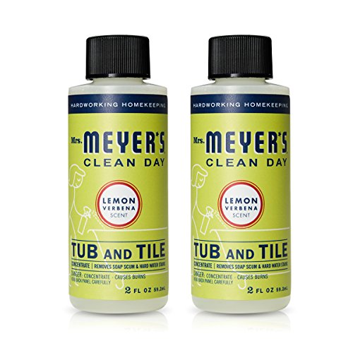 Book Cover Mrs. Meyer's Tub and Tile Cleaner Concentrate Lemon Verbena, 2 OZ, ( 2 - Pack )