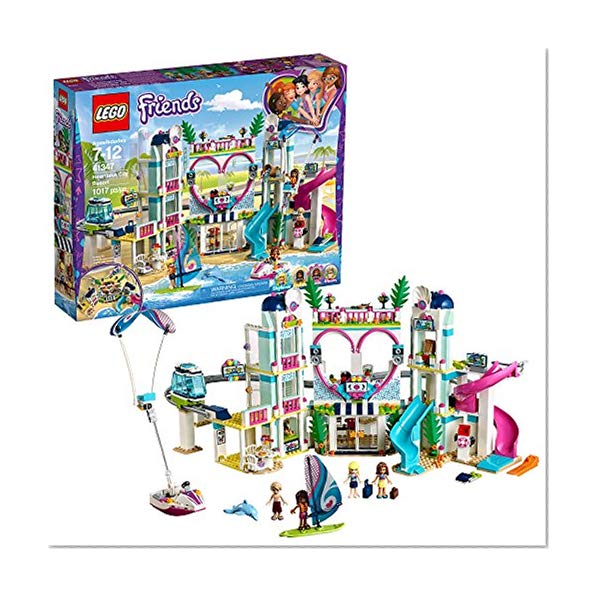 Book Cover LEGO Friends Heartlake City Resort 41347 Top Hotel Building Blocks Kit for Kids, Popular and Fun Toy Set for Girls (1017 Piece)
