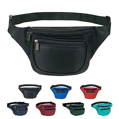 Yens® Fantasybag 3-Zipper Fanny Pack Sports, Running and Fitness Expandable Weather Resistant Waist, FN-03