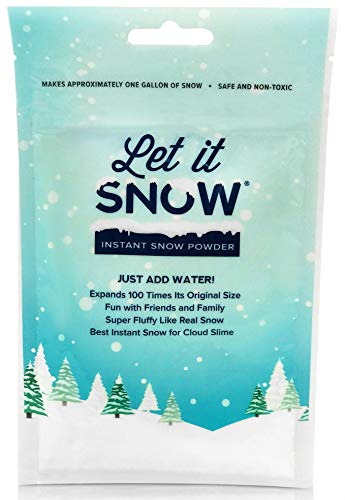 Book Cover Let it Snow Instant Snow Powder - Made in The USA Premium Fake Artificial Snow - Great for Holiday Snow Decorations and Slime