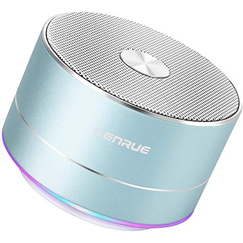 LENRUE Portable Wireless Bluetooth Speaker with Built-in-Mic,Handsfree Call,AUX Line,TF Card,HD Sound and Bass for iPhone Ipad Android Smartphone and More (Blue)