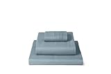 Mellanni Twin XL Sheets Set - 3 PC Iconic Collection Bedding - Hotel Luxury, Extra Soft, Cooling Bed Sheets - Wrinkle, Fade, Stain Resistant (Twin Extra Long, Spa Blue)