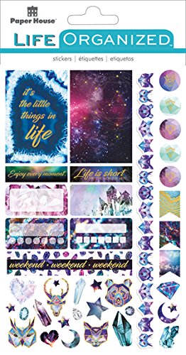 Paper House Productions STPL-0019E STPL-0019 Stargazer Weekly Kit Planner Stickers, 3-pack, 3 Count