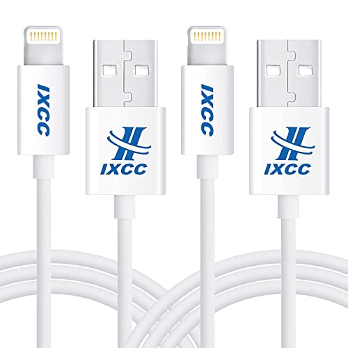MFi Lightning Cable 6ft, iPhone Charger, for iPhone 7 6s 6 Plus, SE 5s 5c 5, iPad Air 2 Pro, iPad mini 2 3 4, iPad 4th Gen [Apple MFi Certified](2Pack White)