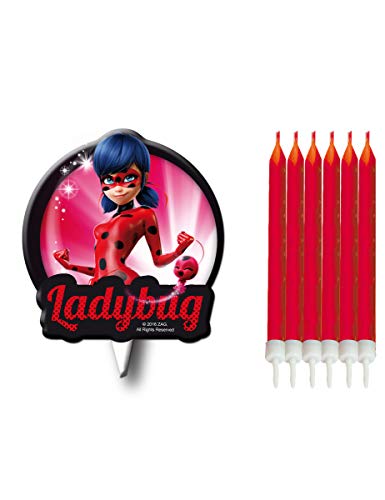 Generique - Bougies danniversaire avec Silhouette Ladybug