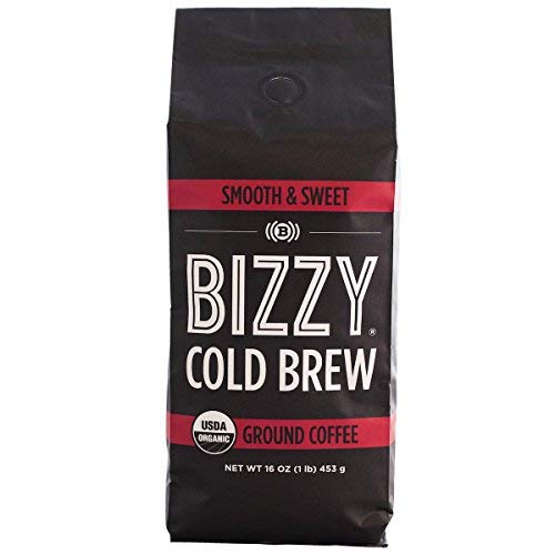 Book Cover Bizzy Organic Cold Brew Coffee - Smooth & Sweet Blend - Coarse Ground Coffee - 16 oz